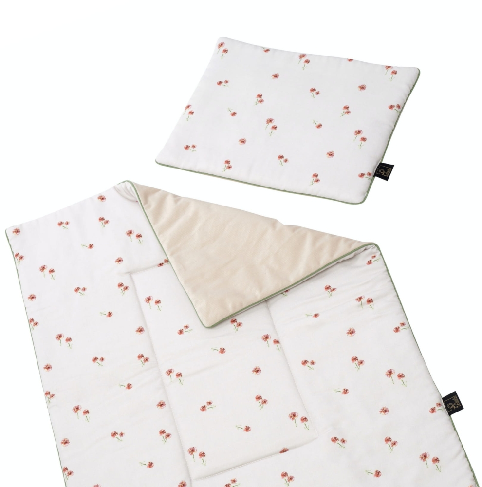 Pościel dwustronna 60x80 Bambus-Velvet Goździki