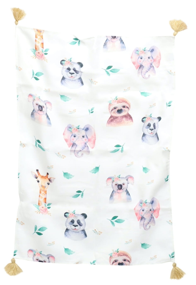 Otulacz Bambusowy 75x100 Różane Safari z chwostami Koala by HeartMade