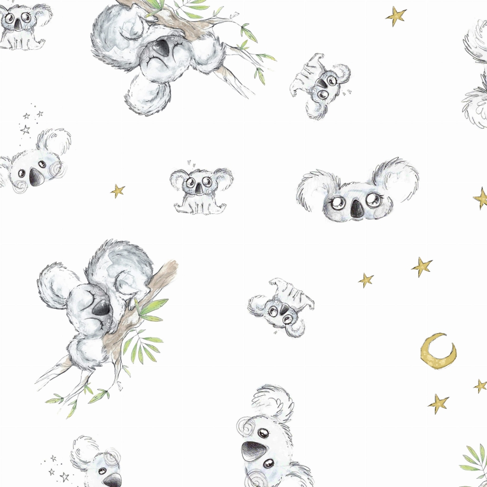 Otulacz Bambusowy 110x120 Śpiący Koala z chwostami Koala by HeartMade